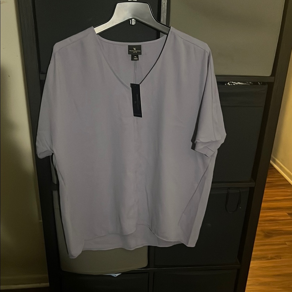 Men's Gray V-Neck Shirt